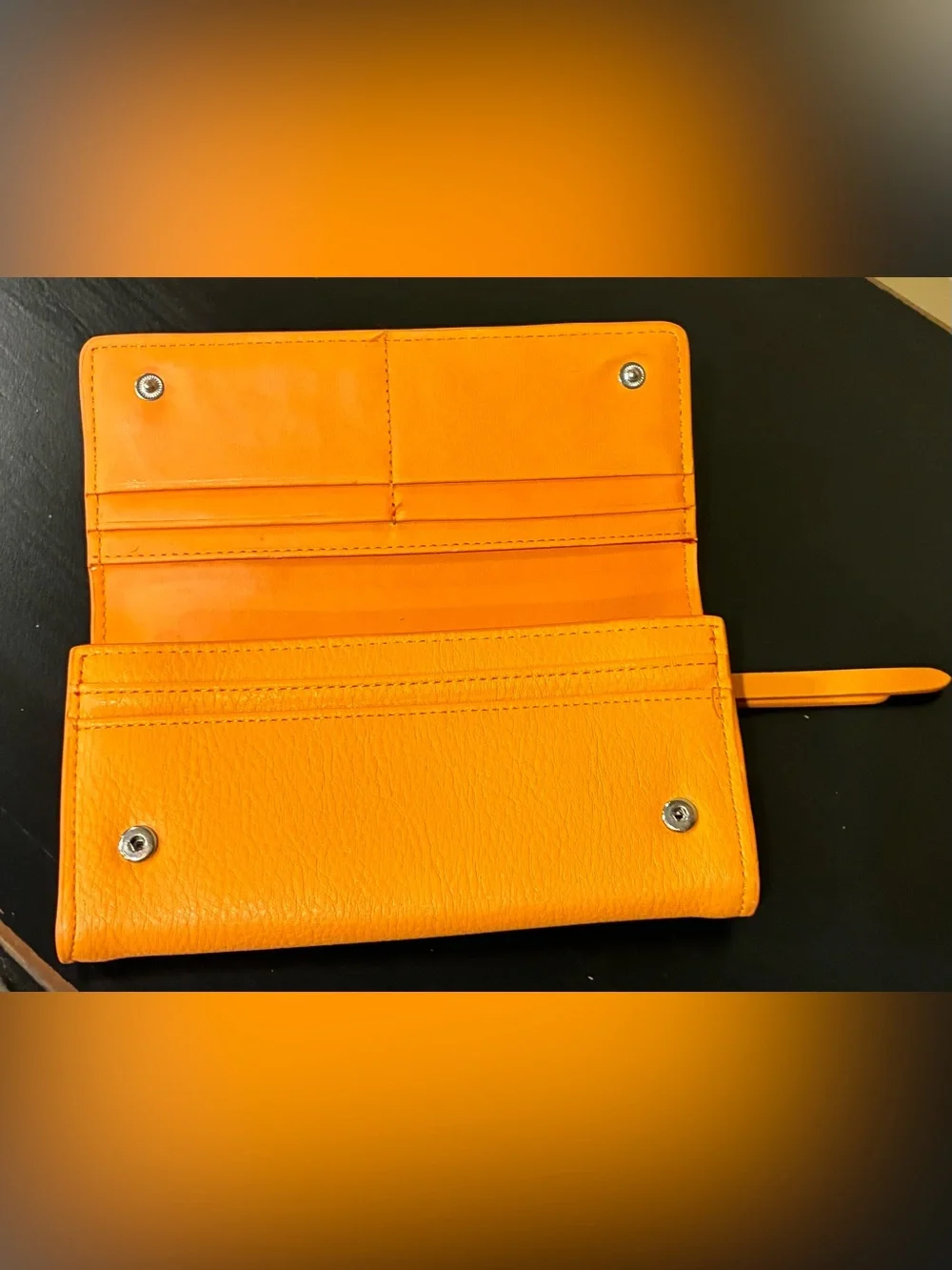 Desigual Wallet Half Logo Mariona Flap Wallet /ID Case Faux Leather Orange